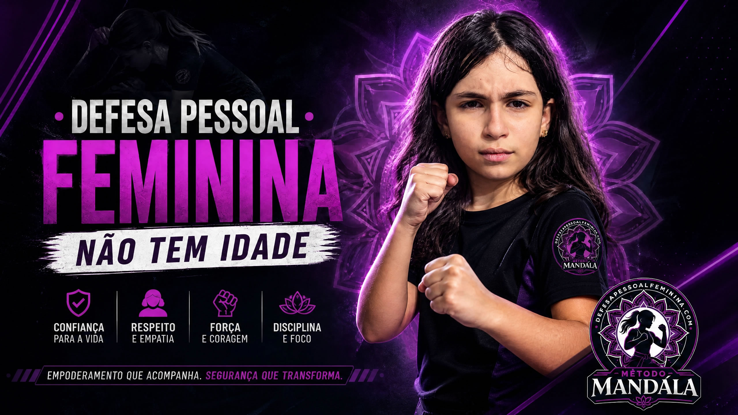 Curso de Defesa Pessoal Feminina — Método Mandala — sinta-se segura, sinta-se forte